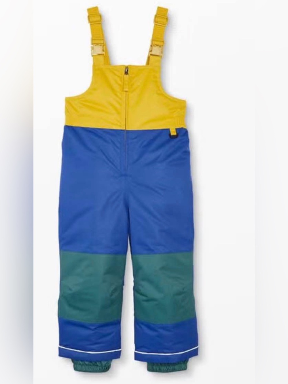 HANNA ANDERSSON Colorblock Snow Bibs - Yellow, Royal Blue & Teal